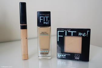 FIT Me Poreless Liquid Makeup Set ( Foundation, Concealer & Smooth Powder) 3 in 1 Pack