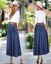 Blue Denim Skirt For Women