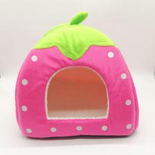 Pet Cat Strawberry House cum Bed - Pink