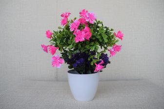 New Decorative Artificial Flower Pot with Flowers for Wedding Home Decoration