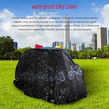 Waterproof Raincoat Rain Cover Dust Proof Protector for Bicycle Scooter Motorbike (Black)
