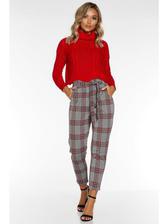 Quiz Black and Red Check Paper Bag Trouser Women - 00100023765