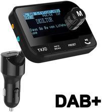 Blufree In Car DAB Digital Radio Bluetooth FM Transmitter Handsfree Call & Music Streaming AUX,SD Card Port,USB Car Charger