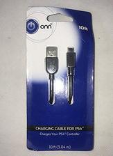 Onn PlayStation 4 Dualshock Controller Charging Cable 10 feet Micro USB Charge Cord