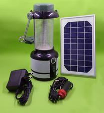 Portable Solar LED Camping Lantern with AC and Car Charger
