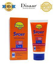 DISAAR SPORT Sunsrceen Lotion SPF50 UVB PA+++ High UVA Protection Sunblock 90ml