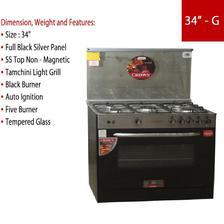 Crown Cooking Range 34M - Heavy Gauge Imported Material - 34inch - Black