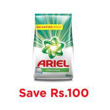 Ariel Original Detergent Washing Powder, 3Kg Pack (Save Rs. 100)