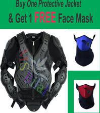 Motorbike Motocross Protective Body Armor Jacket + 1 Free Face Mask