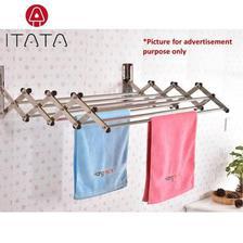 100cm] 5 Railing Rack Wall Mounted Retractable Foldable High Quality Clothes Hanger