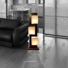 Modern Floor Lamp wooden elegant 5 shaped lamp