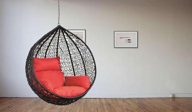 Hanging Swing Chair for ceiling + Cushion set + Chain - STAND NOT INCLUDED