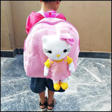 Black Hawk Premium Hello Kitty Character Kids School Bag For Boys and Girls