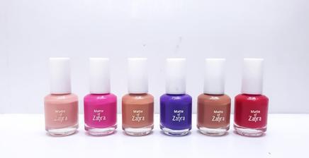 Pack Of 6 Matte Nail Paints - Nude Colors