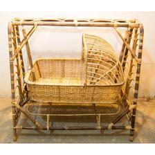 Natural Cane Baby Cot Bed