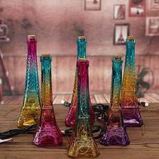 Mix Color LED Eiffel Tower Bottle Light lamp Table Ornament