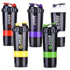 Spider Smart Protein Shaker Bottle for gym with 2 Storage Extra Compartment 500 ml Shaker