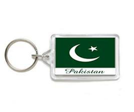 Pakistan Pakistani Flag Double Sided Acrylic Key Ring Large Keyring Keychain