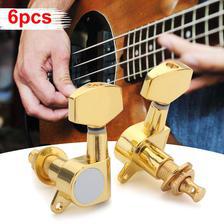 6Pcs Acoustic Guitar String Button Enclosed Tuning Pegs Tuner Machine Heads Knob Gold