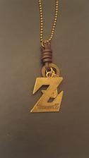 Alphabet Z Pendant with Rings and statement