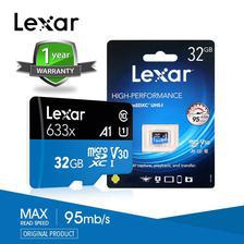 Original Lexar 633x 32GB Micro SD Card - Class 10 95MB/s Read Speed Memory Card - Flash Memory Card TF Card