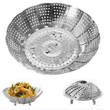 Stainless Steel Folding Steaming Plate Retractable Steamer Rack Creative Kitchen Tools