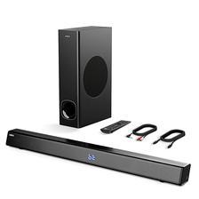 ABOX 2.1 Channel Soundbar with Subwoofer 120W, Bluetooth & Wired Home Theater with Remote Control