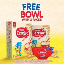 FREE Cereal Bowl with 2 x NESTLE CERELAC Wheat 350g - Baby Food