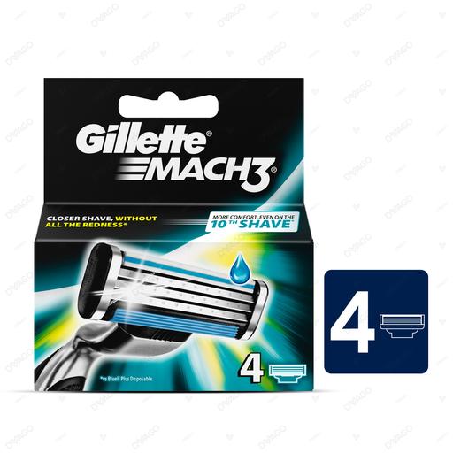 Gillette Mach 3 Shaving Razor Cartridges 4's