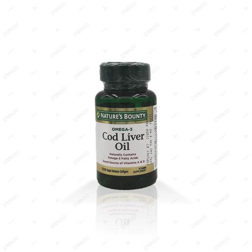 Nature's Bounty Omega-3 Cod Liver Oil 100 Softgels