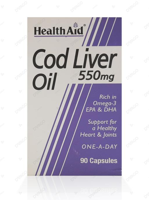 HealthAid Cod Liver Oil 550mg 90 Capsules
