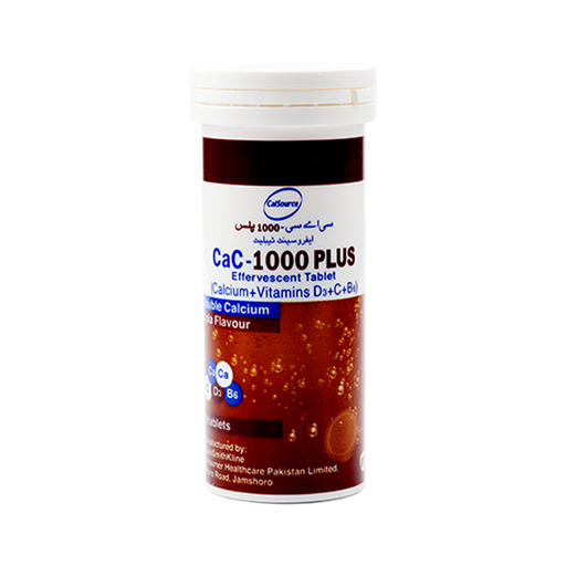 Cac-1000 Plus Cola Flavor Effervescent Tablets 10's