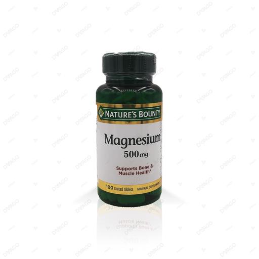 Nature's Bounty Magnesium 500mg 100 Coated Tablets