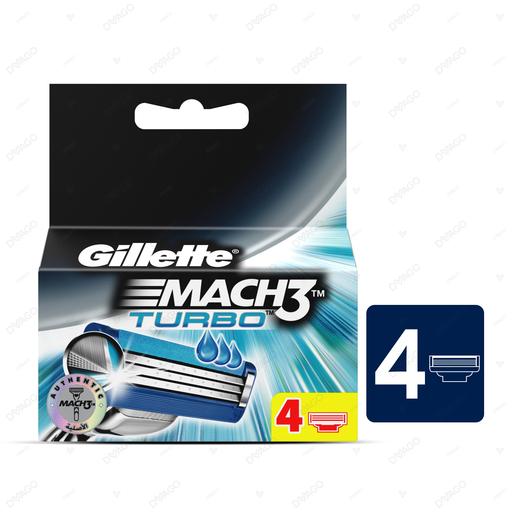 Gillette Mach 3 Turbo Shaving Razor Cartridges 4's
