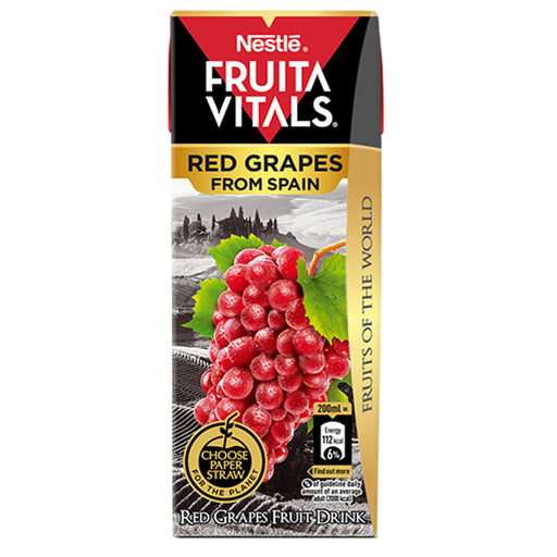 NESTLE FRUITA VITALS RED GRAPE FRUIT DRINK 200ML