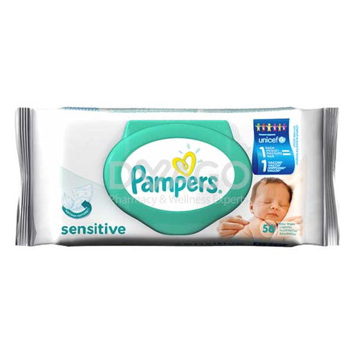 PAMPER SENSITIVE BABY WIPES 56 COUNT
