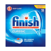 Finish Classic Pre-Soaking Powerball Dishwasher Cleaning Tablets Deep Clean - 10 Tablets