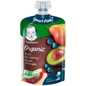 Gerber Organic Baby Food Pouch Pear Blueberry Apples & Avocado 120g