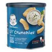 Gerber Graduates Lil' Crunchies Ranch Baked Corn Snack Crawler 8+ Months 42 Grams