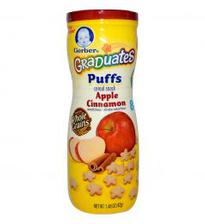 Gerber Graduates Puffs Cereal Snack Apple Cinnamon 42g