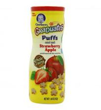 Gerber Graduates Puffs Cereal Snack Strawberry Apple 42g