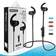 Wireless Bluetooth Earphones with SD Card Support Black