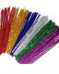 Pack of 50 - Glitter Pipe Cleaner Sticks
