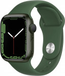 Apple Watch Series 7 45mm GPS + Cellular, Aluminum Case with Clover Sport Band, Green - Non PTA