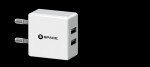 Space WC102 Dual USB Port Wall Charger - White