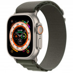Apple Watch Ultra GPS CELLULAR 49MM Titanium Case with Green Alpine Loop - (Medium)