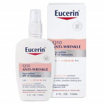 Eucerin Q10 Anti-Wrinkle Face Lotion with SPF 15 - Fragrance-Free, Moisturizes for Softer Smoother Skin - 4 fl. oz Bottle - Imported fro USA