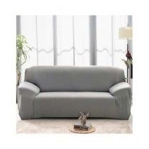 Rainbow Linen Jersey Sofa Cover 4 Seater Light Gray