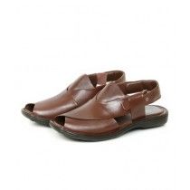 Sage Leather Peshawari Chappal For Men Brown (330419)