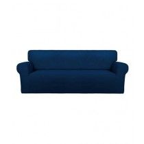 Rainbow Linen Jersey Sofa Cover 5 Seater Navy Blue